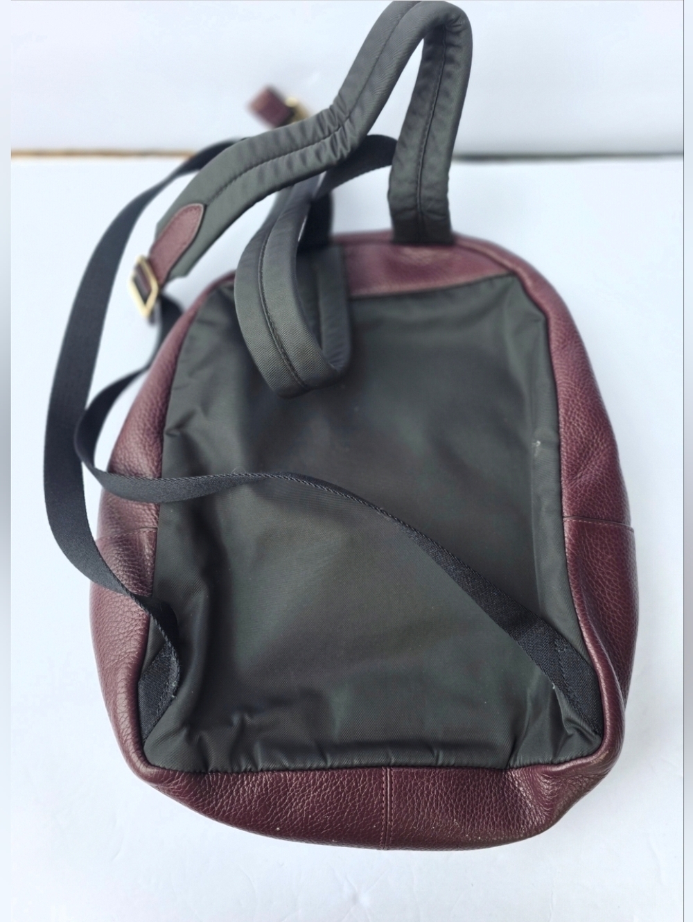 Maroon Coach Court Backpack in Refined Pebble Leather Coach Bag - Picture 6 of 12